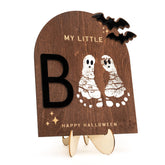 RUSATEN My Little Boo sign with baby footprints ghost for nursery decor