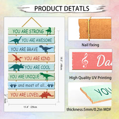 Rutiyoka dinosaur wall art for kids room collection in vibrant colors to spark imagination