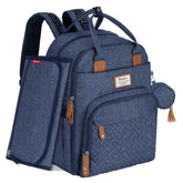 RUVALINO diaper bag backpack foldable changing mat for on-the-go diaper changes.