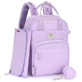 RUVALINO diaper bag backpack with foldable changing mat for tidy on-the-go diaper changes