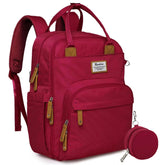 RUVALINO Diaper Bag Backpack front view showing roomy pockets for organized baby gear.