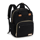 RUVALINO diaper bag backpack front view shows spacious pockets for baby essentials.