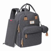 RUVALINO diaper bag backpack front view highlights large capacity for on-the-go essentials.
