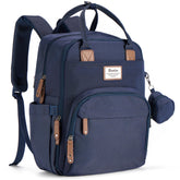 RUVALINO diaper bag backpack navy with spacious main compartment for organized baby gear on the go