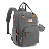 RUVALINO diaper bag backpack open compartments for quick-access baby essentials.