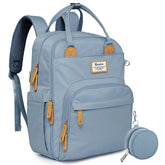 RUVALINO diaper bag backpack front view showcases spacious storage for baby essentials.