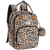RUVALINO diaper bag backpack wide-opening design for easy one-handed access on the go.