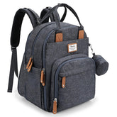 RUVALINO Diaper Bag Backpack wide opening for quick one-handed access during errands