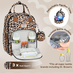 RUVALINO insulated bottle pockets keep bottles warm or cool during day trips.
