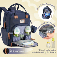 RUVALINO organized pockets and mesh organizers simplify diaper changes on the go