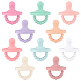 Ryan & Rose Cutie PAT pack shot highlights five versatile baby pacifier-teethers for soothing options.