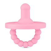 Ryan & Rose Cutie PAT pacifier closeup with soft silicone for gentle gum comfort.