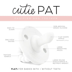 Ryan & Rose Cutie PAT teether massaging-ring use demonstrates gentle gum massage on the go.