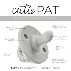 Ryan & Rose Cutie PAT Flat Gray nipple closeup shows medical-grade silicone and soft feel.