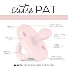Ryan & Rose Cutie PAT Teether Handle closeup shows easy grip for babies.