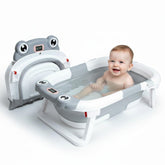 Rylor baby bathtub foldable edges for compact storage and quick setup.