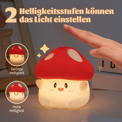 Rytinazzz mushroom night light emits soft, non-dazzling glow for kids