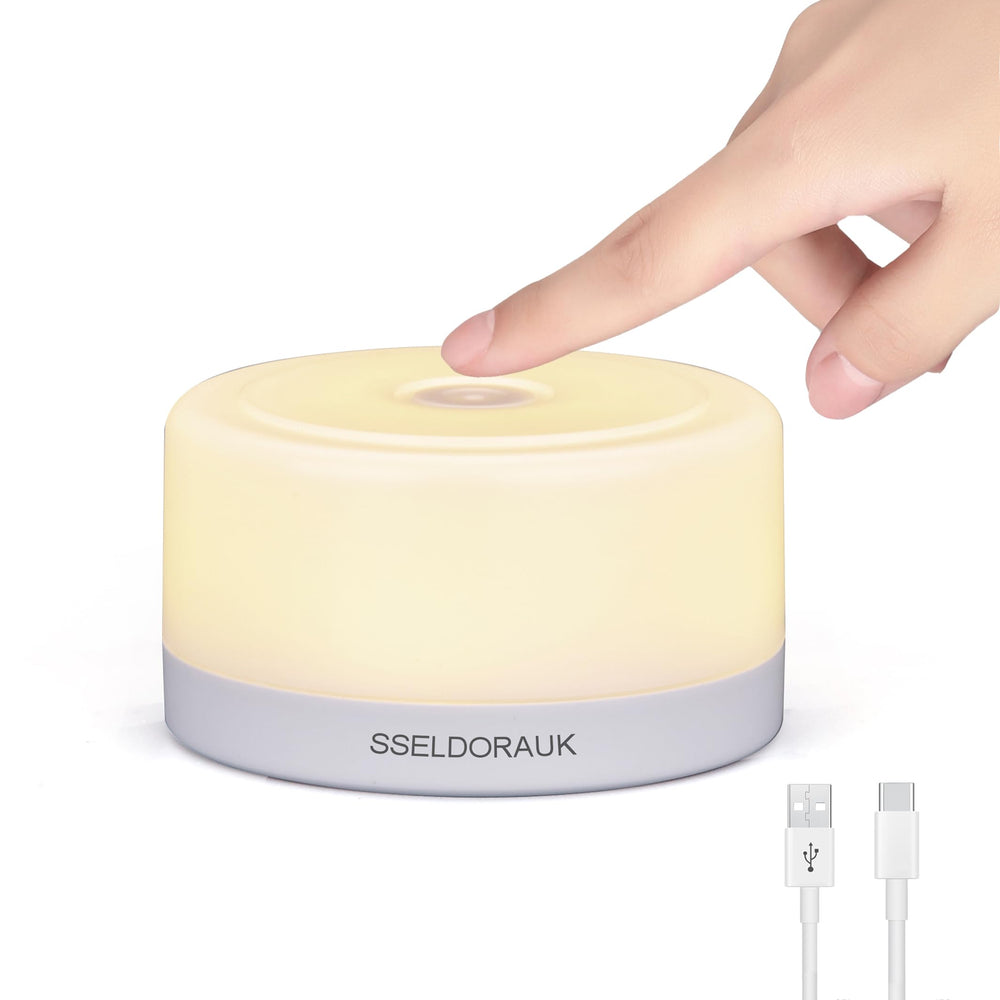 S SELDORAUK touch night light for kids on table with gentle 3000K glow for bedtime reading
