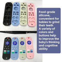 S-SNAIL-OO baby grips remote-shaped teether to strengthen fine motor skills.