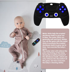 S-SNAIL-OO teether buttons demonstrate cause-and-effect through interactive play.