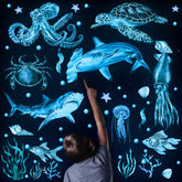 Sabary glow ocean wall decals sea creatures brighten kids' rooms at night