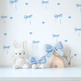 Sacinora blue bow wall sticker 6 sheets adds playful charm to nurseries and bedrooms.