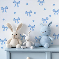 Sacinora bowknot wall decals with polka dots add playful focal points with simple removal.