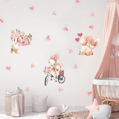 Sacinora little rabbit cartoon decals ideal for kids room styling