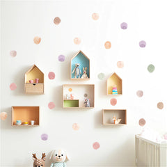 Sacinora wall sticker application closeup demonstrates easy peel-and-stick use.