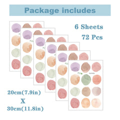 Sacinora living room display shows multi-colored dots for cheerful decor.