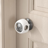 SAFELON 4 Pcs transparent safety door knob covers pack keeps toddlers safe while doors remain accessible for adults.