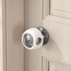 SAFELON 4 Pcs transparent safety door knob covers pack keeps toddlers safe while doors remain accessible for adults.