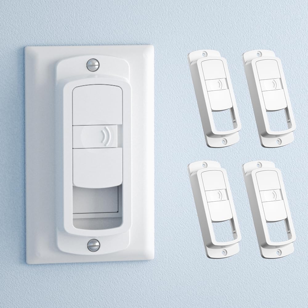 Safelon switch guard 4-pack front view for discreet baby-proofing and safer living spaces