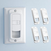 Safelon switch guard 4-pack front view for discreet baby-proofing and safer living spaces