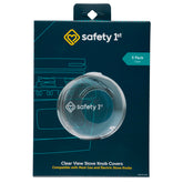 Safety 1st clear-view stove knob covers set 5 provides transparent childproofing for safer cooking.