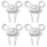 Safety 1st OutSmart Flex Lock decoy button closeup demonstrates childproofing with a convincing nonfunctional trigger.