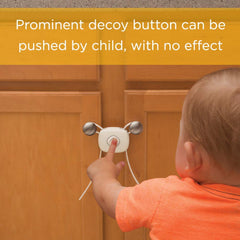 Safety 1st OutSmart Flex Lock on cabinet knob demonstrates versatile fit.