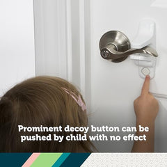 Safety 1st OutSmart hinge area reveals hidden functional buttons for adults