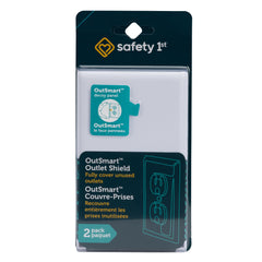 Safety 1st OutSmart Outlet Shield decoy panel hides unused outlets for a neater wall.