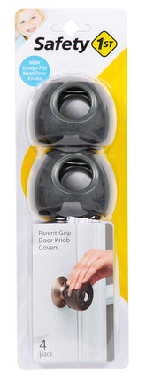 Safety 1st Parent Grip door knob cover in grey close-up showing secure, easy-to-use design