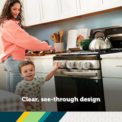 Safety 1st universal-fit knob covers sit over most knobs with a clear view to check off status.