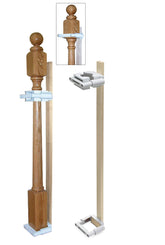 Safety Innovations No Hole Gate Mount clamps attach to a round post without drilling.
