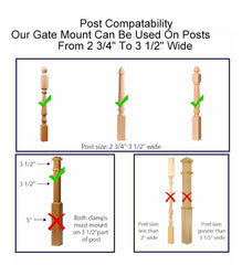 Safety Innovations No Hole Mount square clamps grip square posts with durable bolts.
