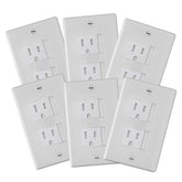 Safety Innovations self-closing Decora outlet cover closeup for durable childproofing