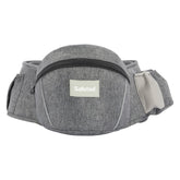 Safotad baby carrier hip seat front view showcases ergonomic M-shape support for healthy hip development.