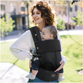 Safotad baby carrier with lumbar support for comfortable front carries and back support