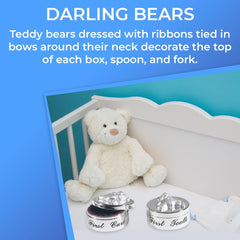 SAGEFINDS Round keepsake curl box engraved with First Curl for cherished memories.