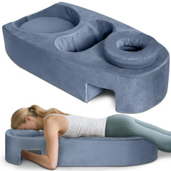 SAHEYER pregnancy massage cushion shows full-body support for comfortable lounging during pregnancy.