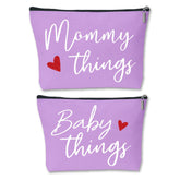 Sahjzk mommy and baby matching pouches set for stylish travel organization