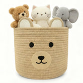 Saiiwnn Bear Basket in nursery setup, ideal for toy organization.